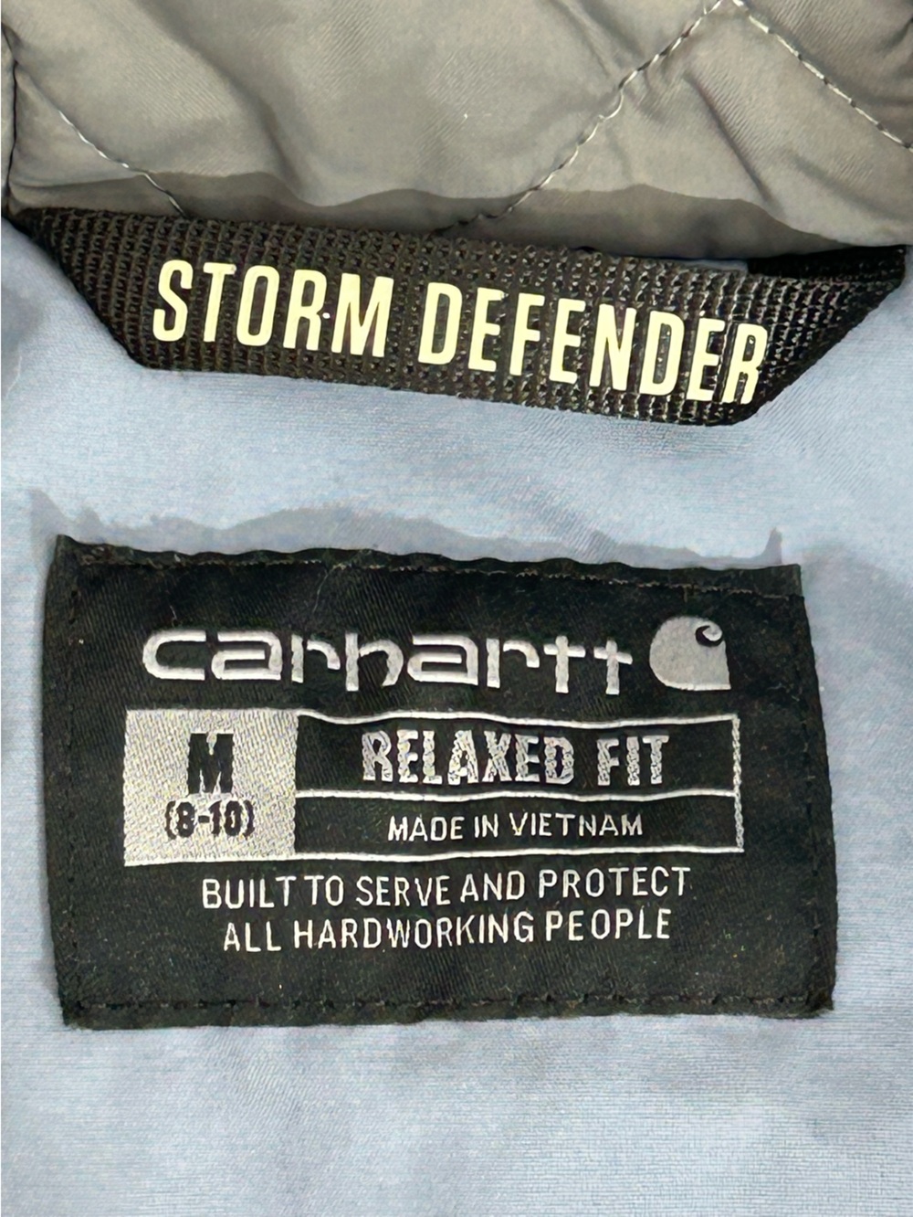 Carhartt Women's Hooded Storm Defender Waterproof Insulated Jacket Blue Size M - Picture 7 of 16